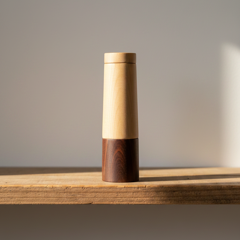 Moulin à poivre en cocobolo et érable figuré