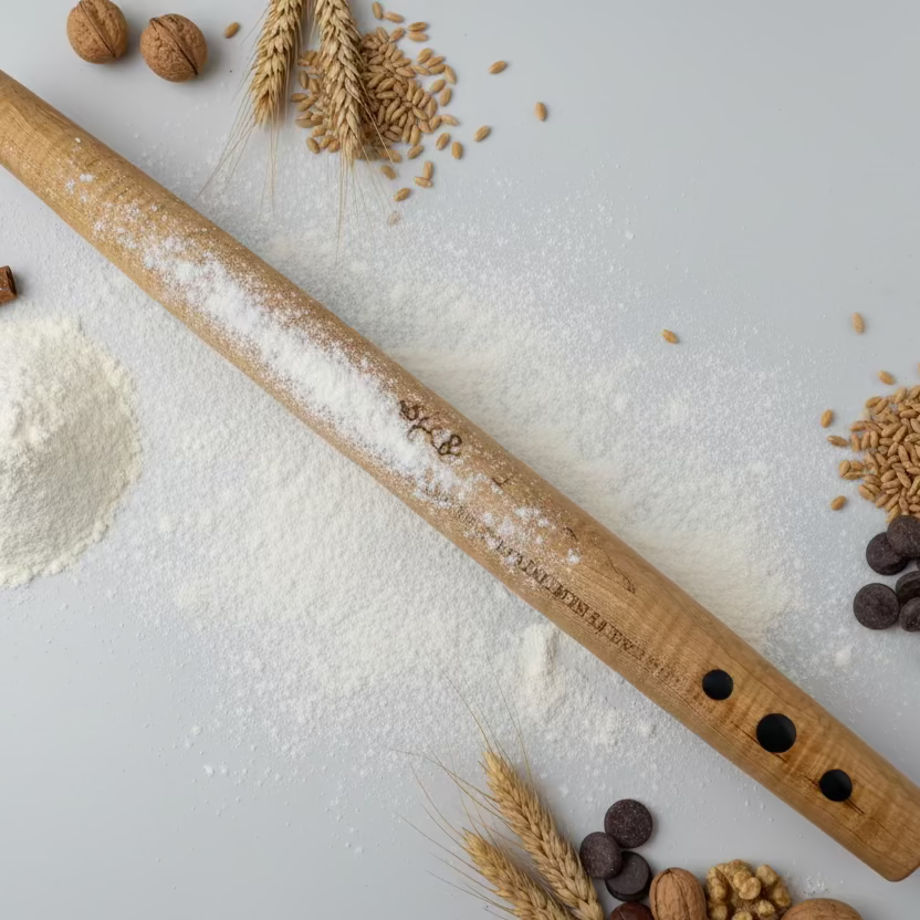 Rouleau à pâtisserie en érable figuré