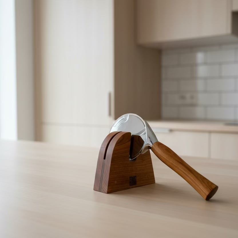 Coupe-pizza en canari wood