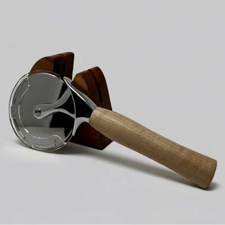 Coupe-pizza en érable figuré
